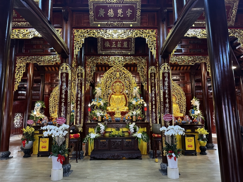 Lễ hoàn nguyện khánh tạ Tam bảo chùa Quảng Đức ở vùng kinh tế mới Cẩm Mỹ (tỉnh Đồng Nai)